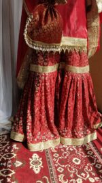 Shahi Bridal Garara Set – Maroon - Image 3
