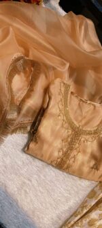 Peach Embroidered Designer Suit - Image 8