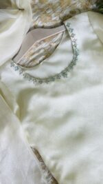 Cream Floral Designer Suit Set - Image 6